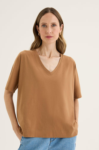 Yarra Trail - Glass Tee - Nutmeg colour front shot