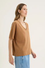 Load image into Gallery viewer, Yarra Trail - Glass Tee - Nutmeg colour side shot
