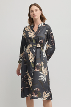 Load image into Gallery viewer, Yarra Trail - Harvest Dress - Charcoal colour front shot
