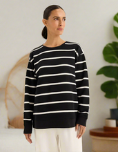 Load image into Gallery viewer, Yarra Trail - Infinity Sweat - Ecru/ Black colour front shot
