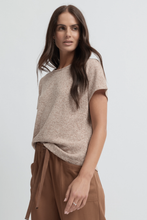 Load image into Gallery viewer, Yarra Trail - Lona Tee - Clay/ Ecru colour side shot
