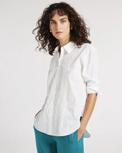 Load image into Gallery viewer, Yarra Trail - Pintuck Shirt in White colour side shot
