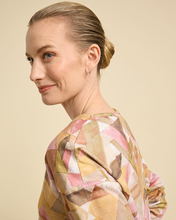 Load image into Gallery viewer, Yarra Trail - Pyramid Print Tee Hi low hem Long sleeves Round neckline
