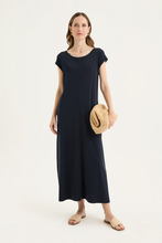 Load image into Gallery viewer, Yarra Trail - Solitude Dress - Navy colour front shot
