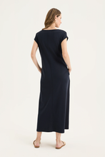 Load image into Gallery viewer, Yarra Trail - Solitude Dress - Navy colour back shot
