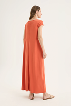 Load image into Gallery viewer, Yarra Trail - Solitude Dress - Volcanic colour back shot
