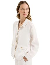 Load image into Gallery viewer, Yarra Trail - Tirari Bomber Jacket - White colour side shot

