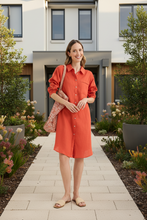 Load image into Gallery viewer, Yarra Trail - Tirari Dress - Volcanic colour front shot
