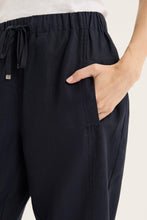 Load image into Gallery viewer, Yarra Trail - Tirari Slim Pant - Navy colour front closed up shot
