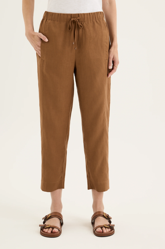 Yarra Trail - Tirari Slim Pant - Nutmeg colour front shot