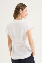 Load image into Gallery viewer, Yarra Trail - Tirari Wrap Top - White colour back shot
