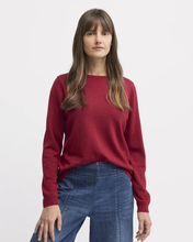 Load image into Gallery viewer, Yarra Trail - Villa Knit Top - Cherry colour front shot
