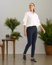 Load image into Gallery viewer, Yarra Trail Reflection Pant Navy colour side shot
