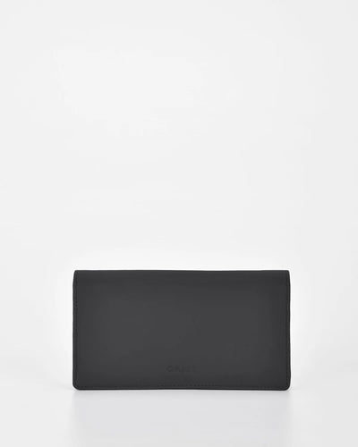 Mimi - Leather Phone Wallet - Black colour front shot