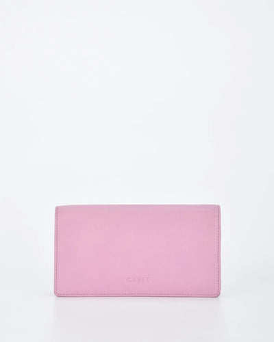 Mimi - Leather Phone Wallet - Pink colour front shot