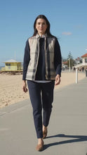 Load and play video in Gallery viewer, Goondiwindi Cotton - The Heritage Quilted Vest - Birch Check colour video
