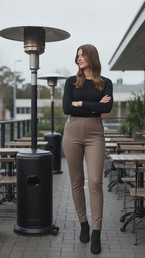 Holmes and Fallon Pant 2 Vertical Zips - Latte colour video