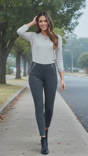 Load and play video in Gallery viewer, Holmes and Fallon Pant - 2 Vertical Zips - Grey colour video

